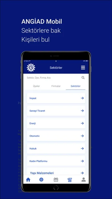 Angiad Mobile Ekran Görüntüleri