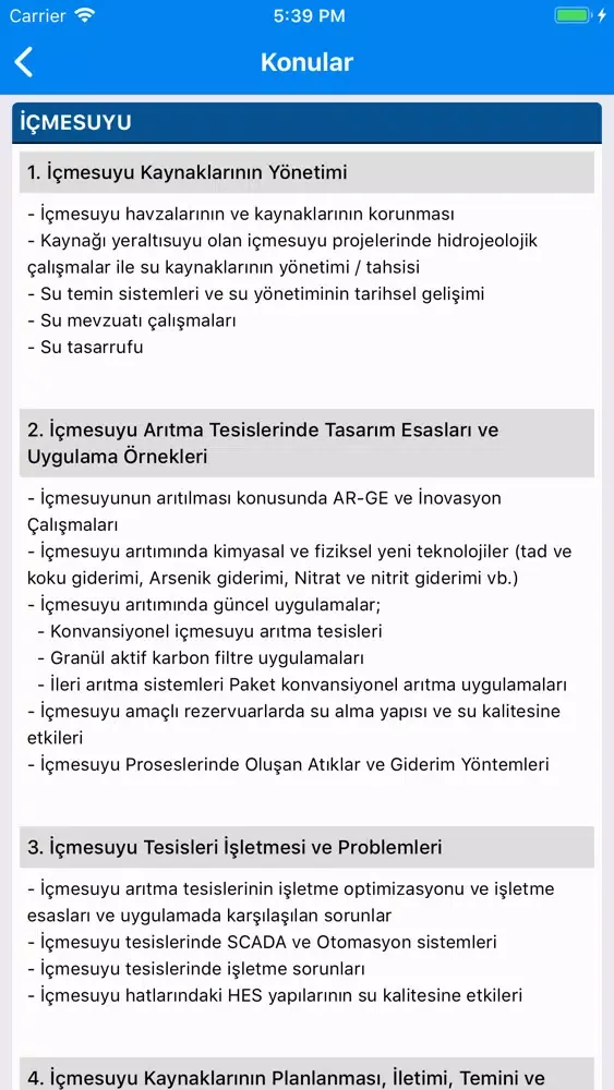 Zrzuty ekranu İçmesuyu Ve Atıksu Sempozyumu