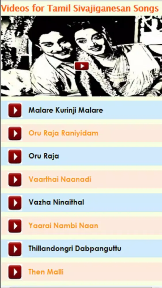 Videos for Tamil Sivajiganesan Songs应用截图