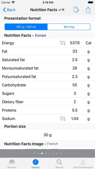 FoodViewer Screenshots