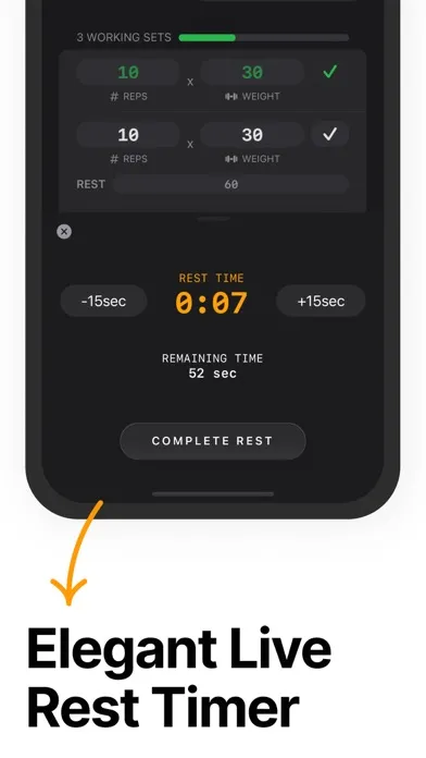 Capturas de tela do Rest Track: Workout Timer