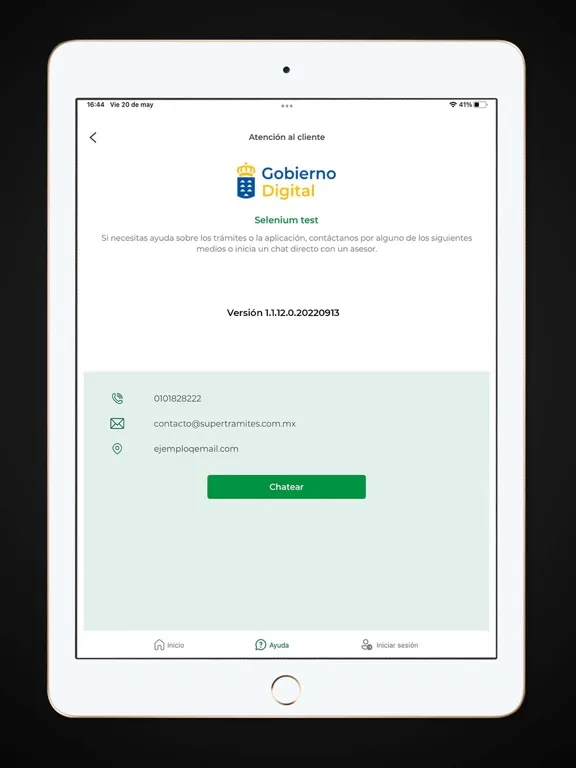 Tangkapan layar egob - Ventanilla Única iPad 