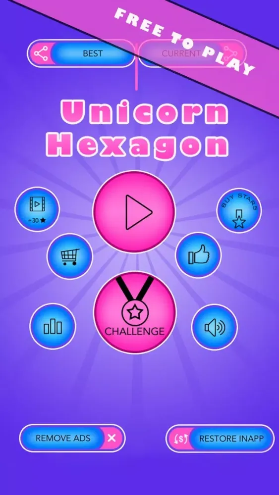 Tricky Unicorn Six! Hexagon Block Game স্ক্রিনশট