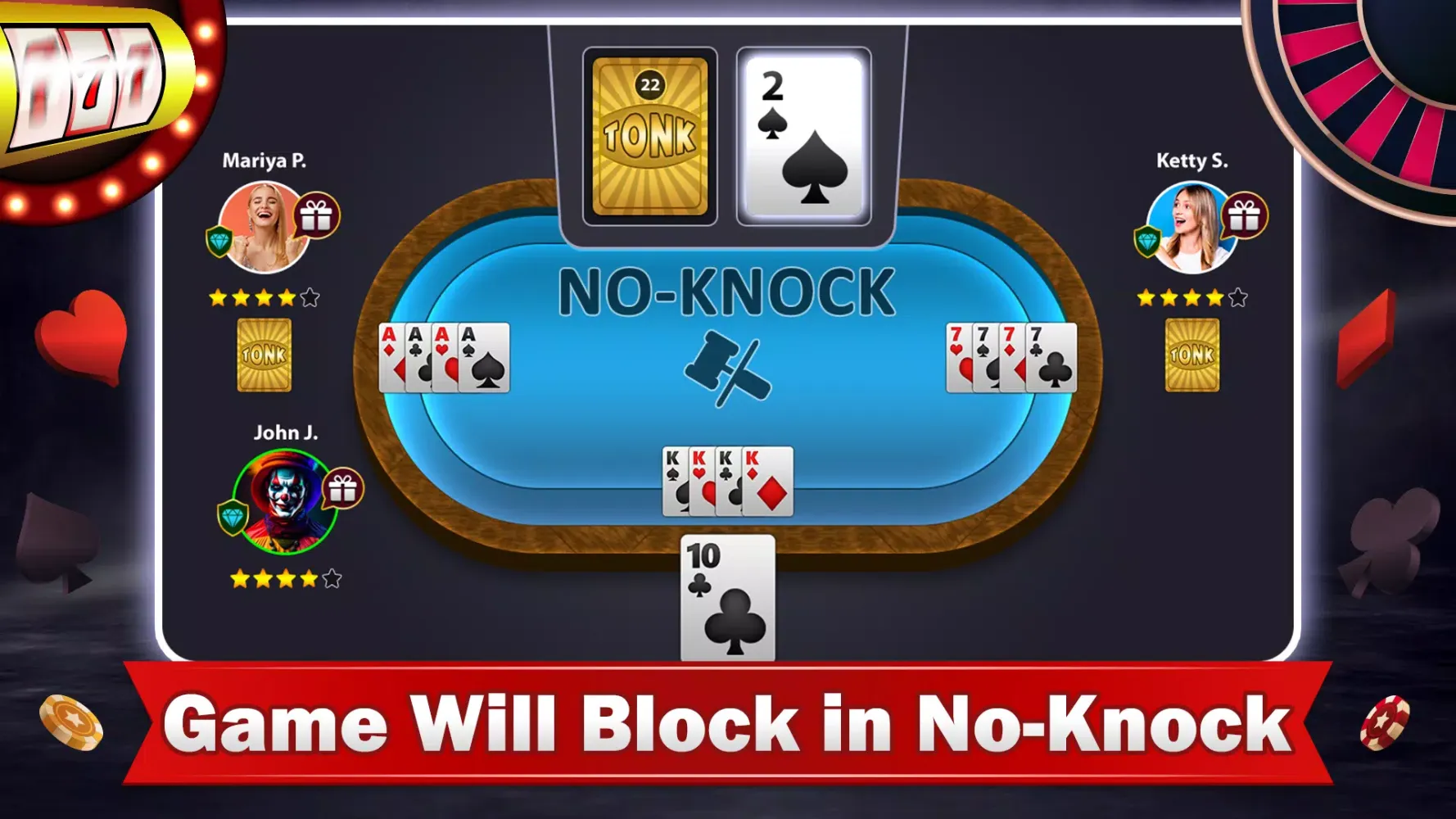 Tunk Card Game - Tonk Online سکرین شاٹس