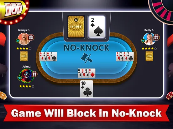Tonk Online Card Game iPad  Screenshots