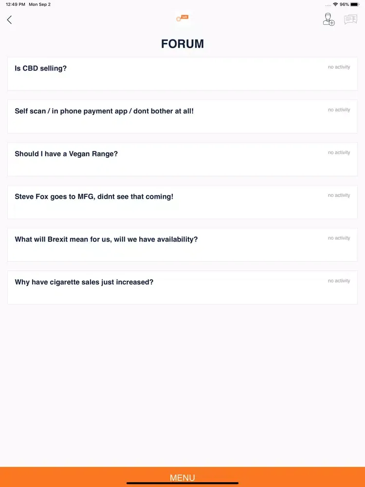 Zrzuty ekranu C-Talk iPad 