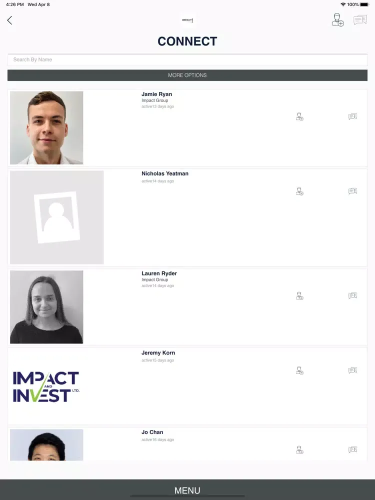 Capturas de pantalla de Impact Group iPad 