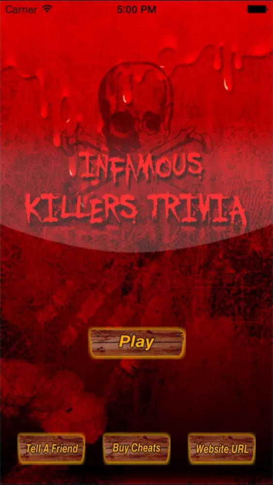 Tangkapan layar Infamous Killer Trivia