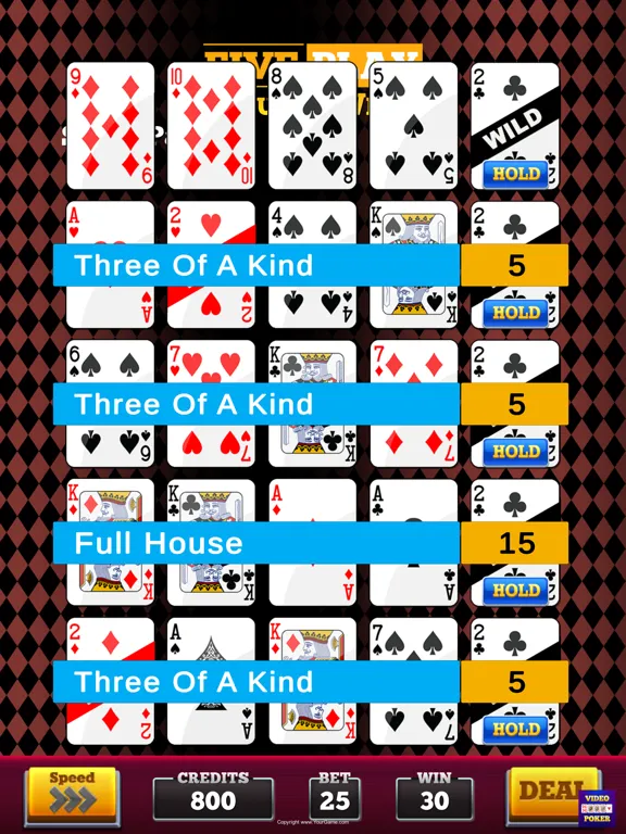 Capturas de pantalla de Massive Video Poker Collection iPad 
