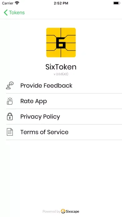 ภาพหน้าจอของ SixToken