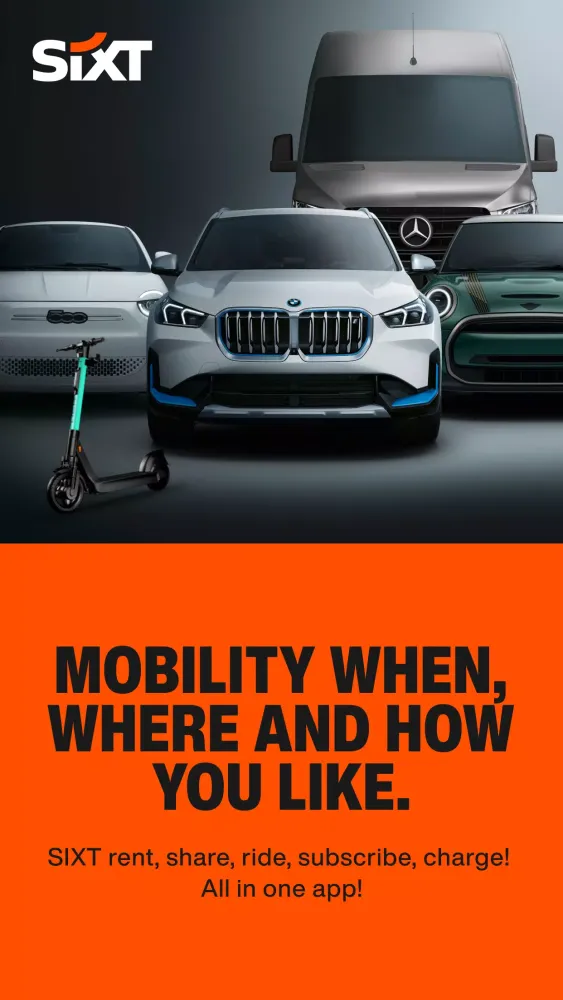 Captures d'écran de SIXT rent. share. ride. plus.
