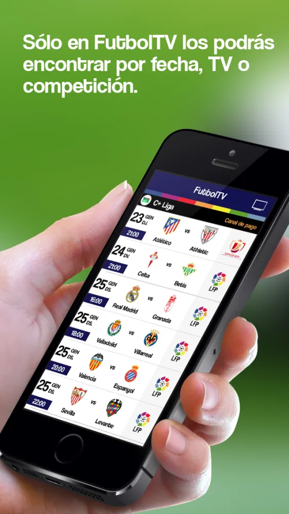 Скриншоты FutbolTV: Los horarios del fútbol en TV