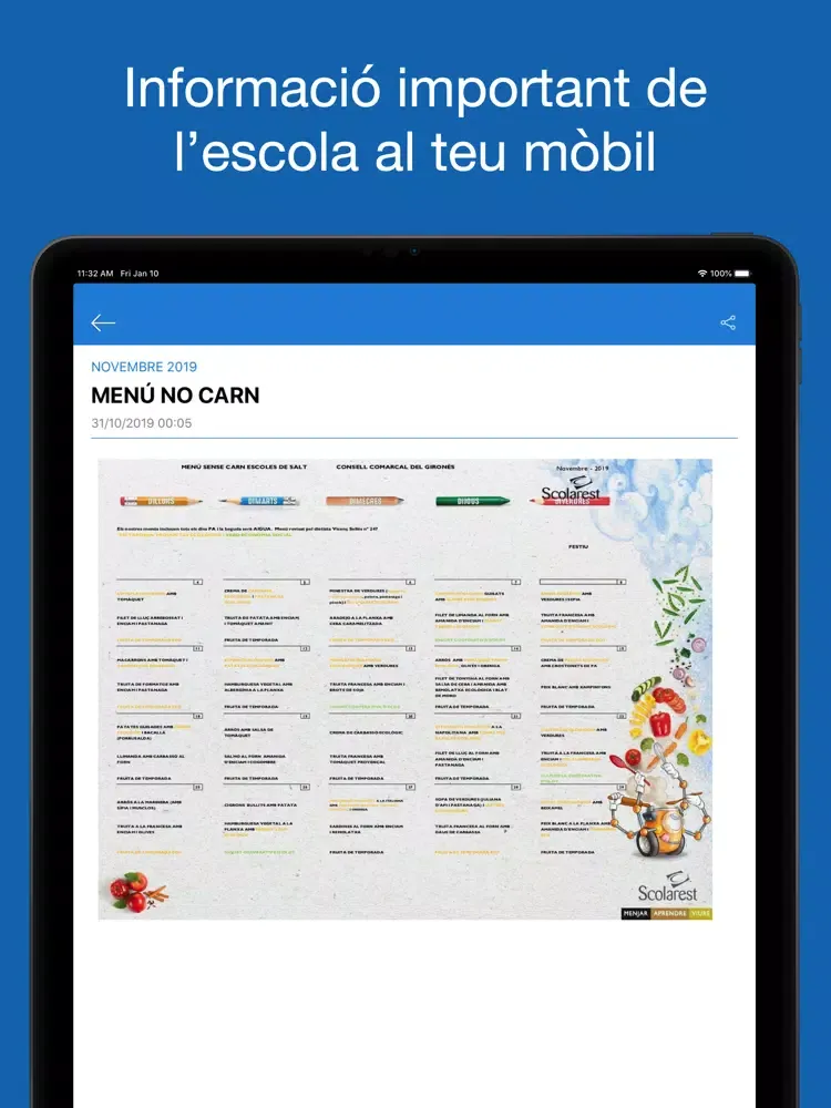Tangkapan skrin Escola Mas Masó iPad 