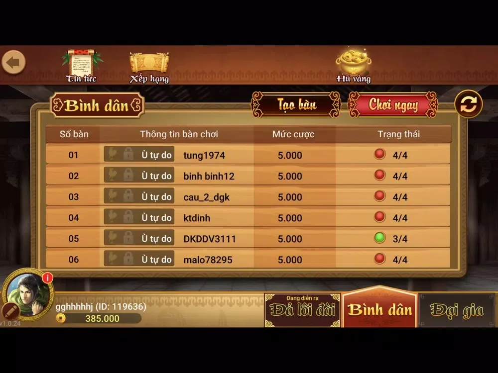 Screenshot di Chắn Việt Nam iPad 