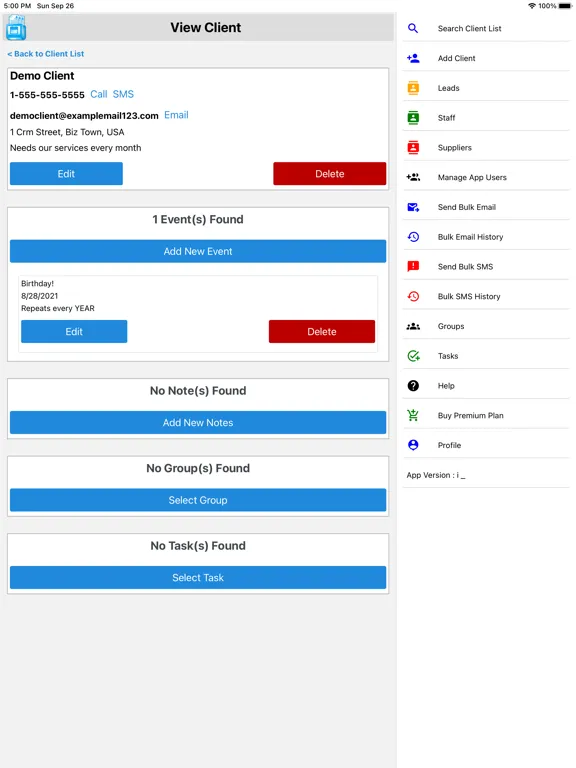 Screenshot di Cloud CRM - Client Records App iPad 