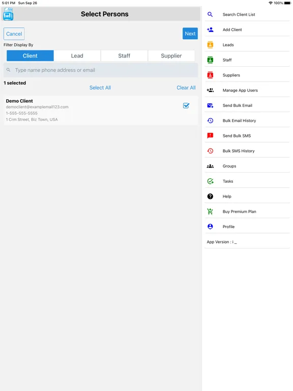 Screenshot di Cloud CRM - Client Records App iPad 