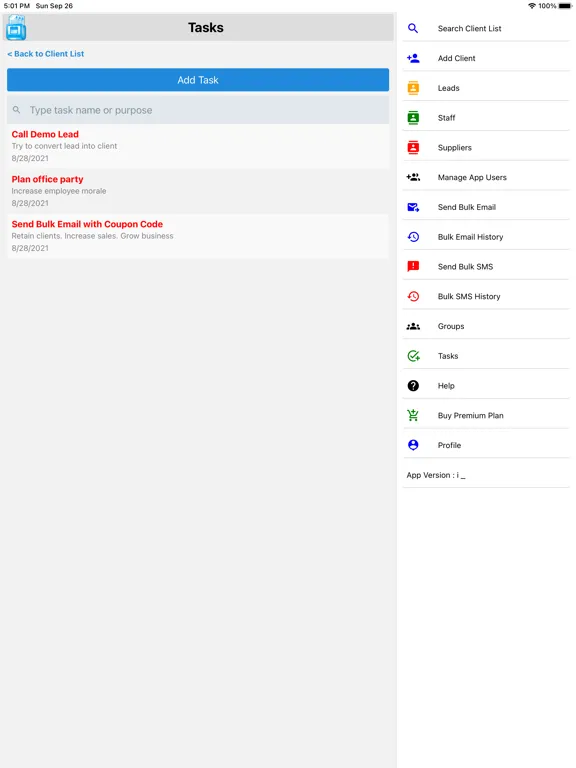 Screenshot di Cloud CRM - Client Records App iPad 
