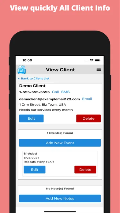 Screenshot di Cloud CRM - Client Records App