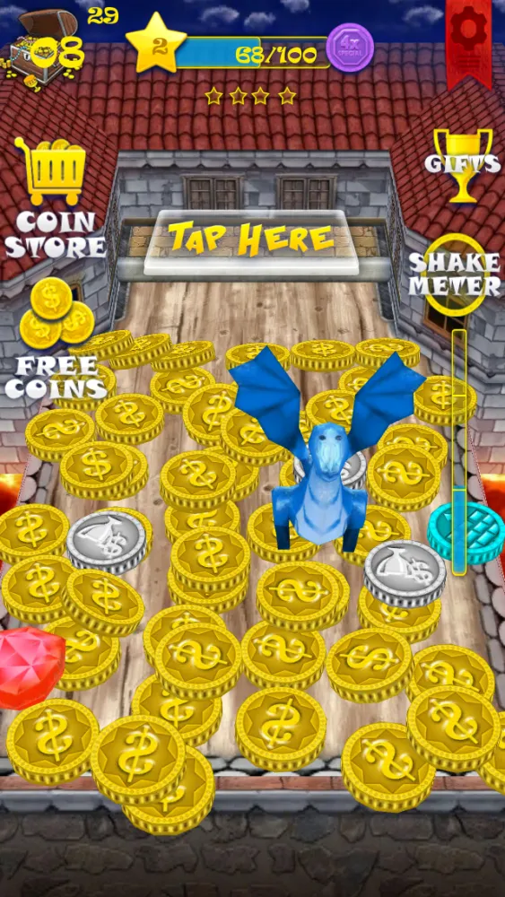 Castle Coin Dozer Story - Diamond, Dragon, and Jewel Prizes Mania (HD) スクリーンショット