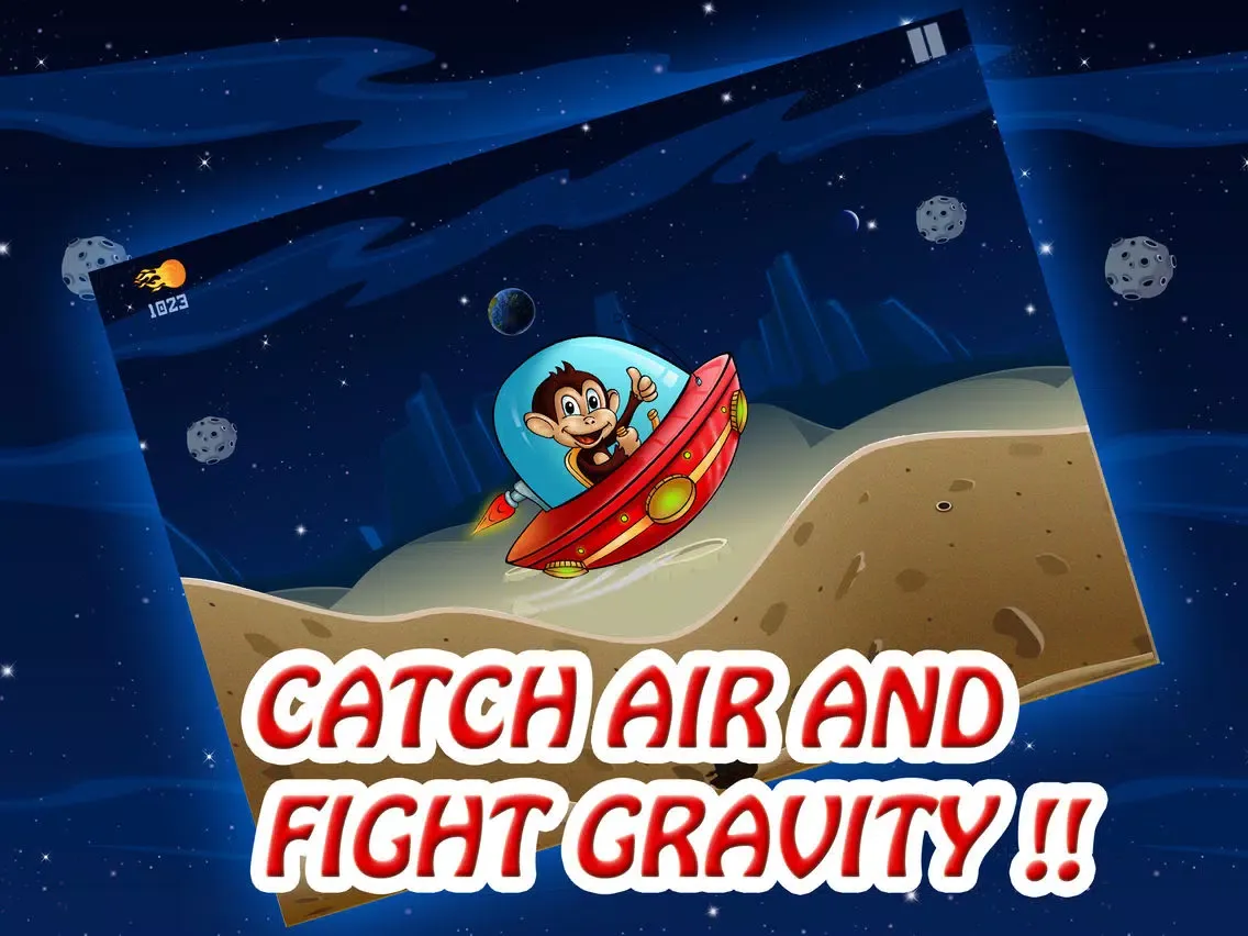 Screenshot di Gravity Star Monkey : Moon Surfers - Little Space Pet Adventure (Free Game) iPad 