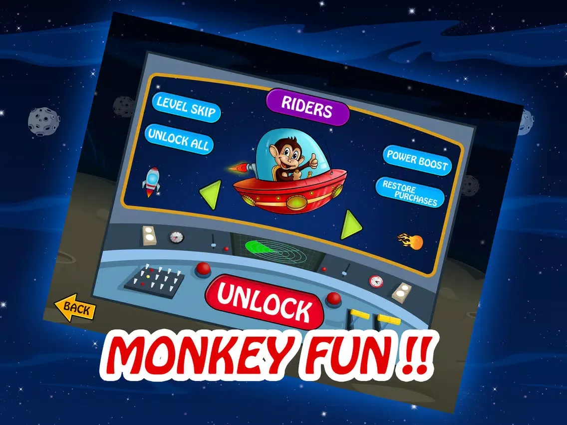 Screenshot di Gravity Star Monkey : Moon Surfers - Little Space Pet Adventure (Free Game) iPad 