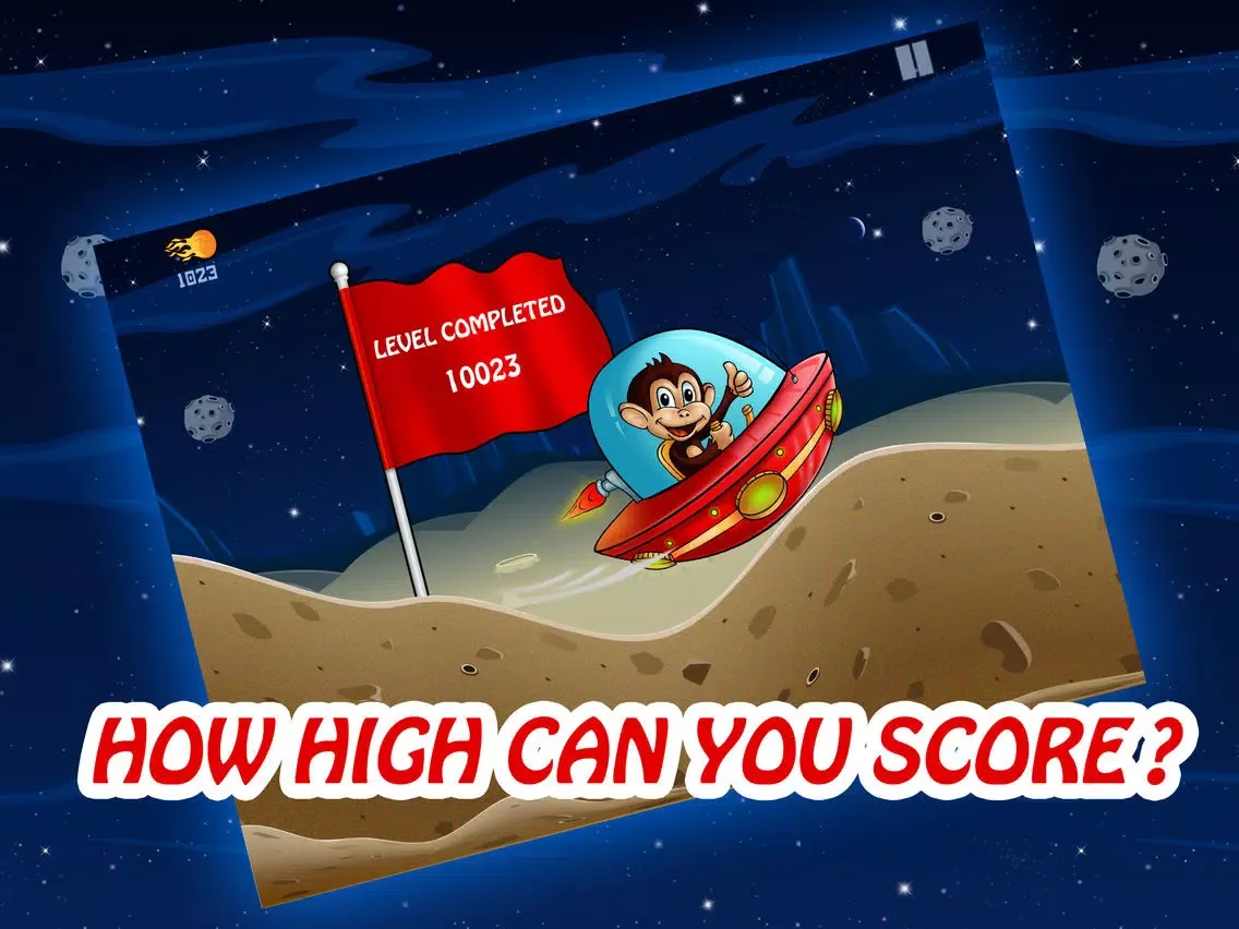 Screenshot di Gravity Star Monkey : Moon Surfers - Little Space Pet Adventure (Free Game) iPad 