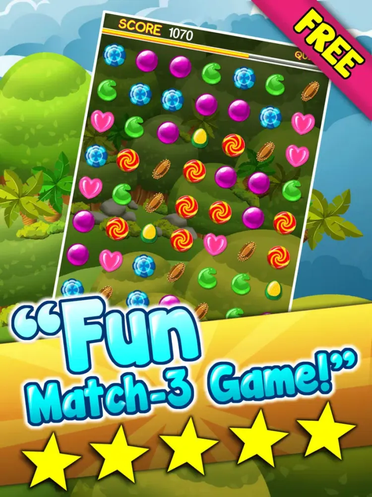 Candy Games Blitz Mania Free - Play Great Match 3 Game For Kids And Adults HD iPad 应用截图