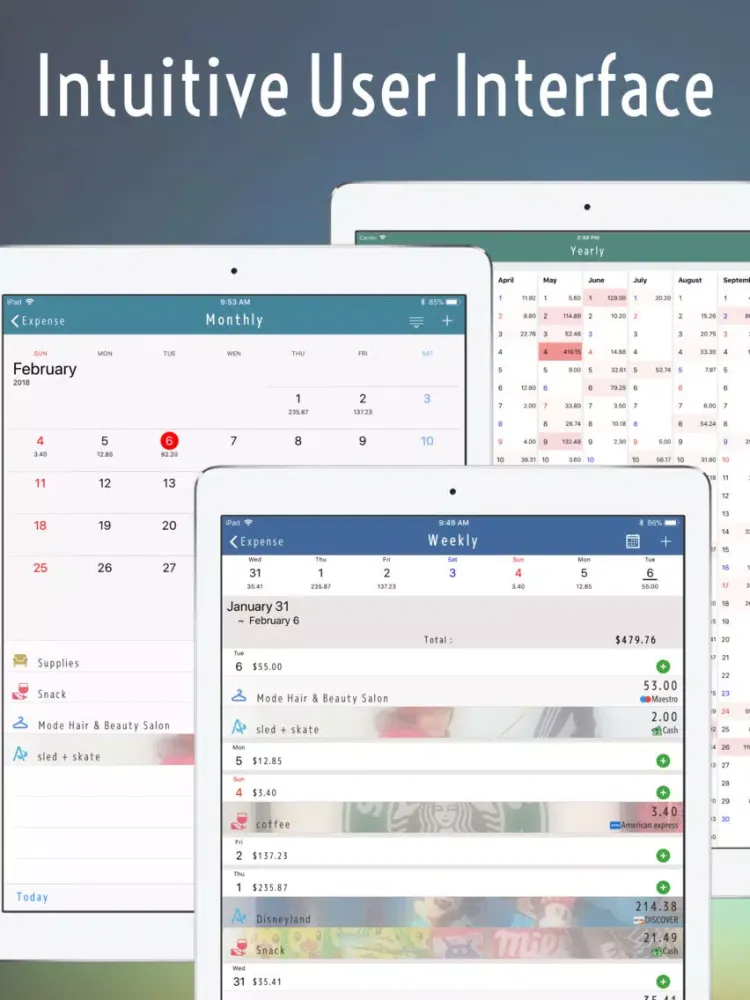 Money tracker:the Account book iPad  Screenshots