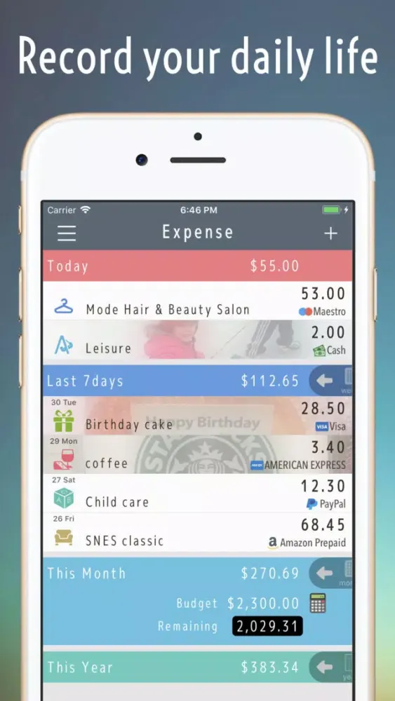 Money tracker:the Account book Screenshots