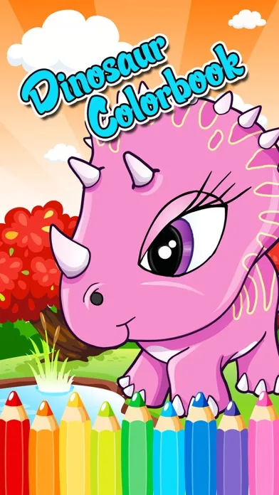 The Cute dinosaur Coloring book ( Drawing Pages ) - Good Learning & Education Games , Free For activities Kindergarten Kids Apps 6 Screenshots