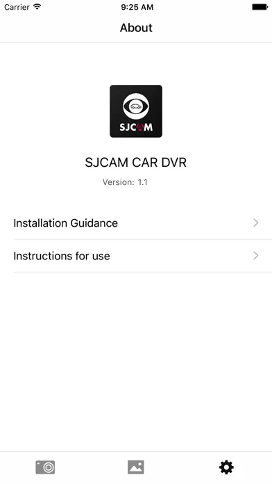 Capturas de tela do SJCAM CAR