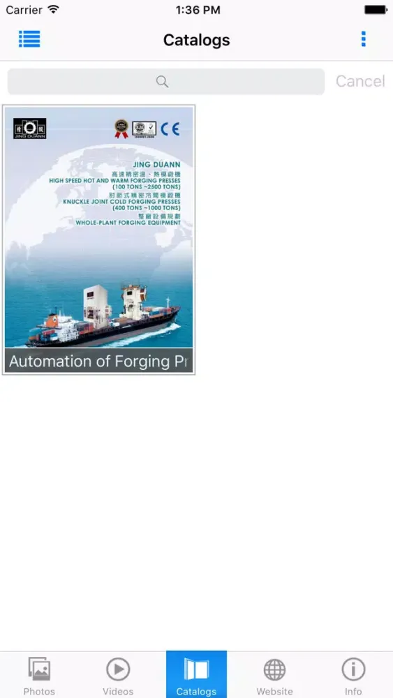 Zrzuty ekranu JING DUANN Machinery Industrial Co., Ltd.