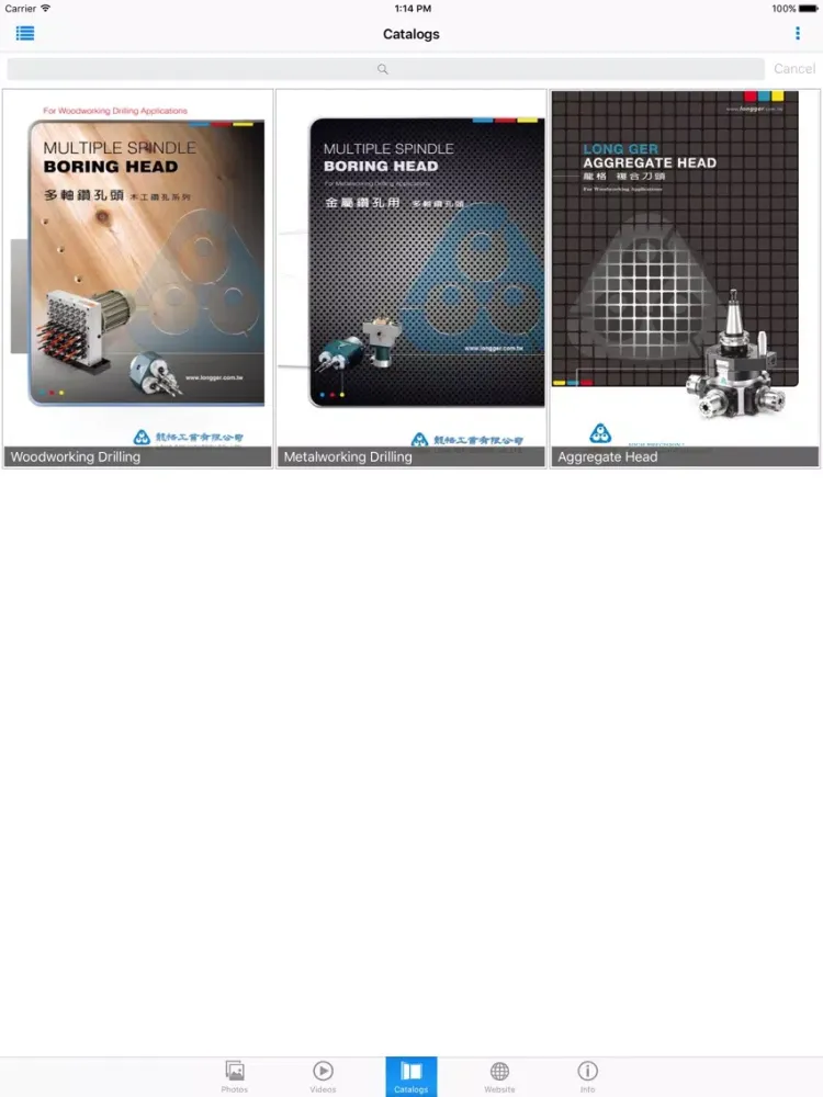 Tangkapan layar LONG GER INDUSTRY CO., LTD. iPad 