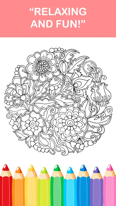 Adult Coloring Book - Free Mandala Colors Therapy Stress Relieving Pages Screenshots