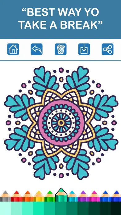 Adult Coloring Book - Free Mandala Colors Therapy Stress Relieving Pages Screenshots