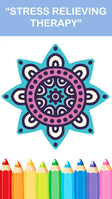 Adult Coloring Book - Free Mandala Colors Therapy Stress Relieving Pages Screenshots
