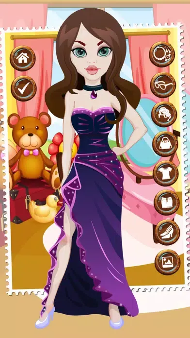 Captures d'écran de dress up games for girls & kids free - fun beauty salon with fashion spa makeover make up 3