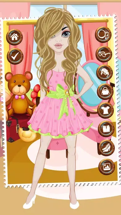 Captures d'écran de dress up games for girls & kids free - fun beauty salon with fashion spa makeover make up 3
