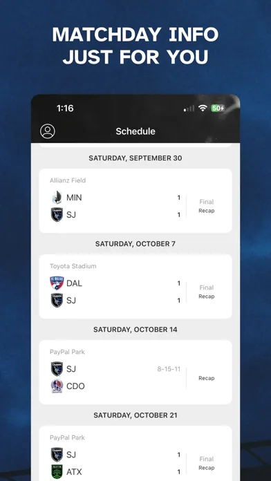 Capturas de tela do San Jose Earthquakes