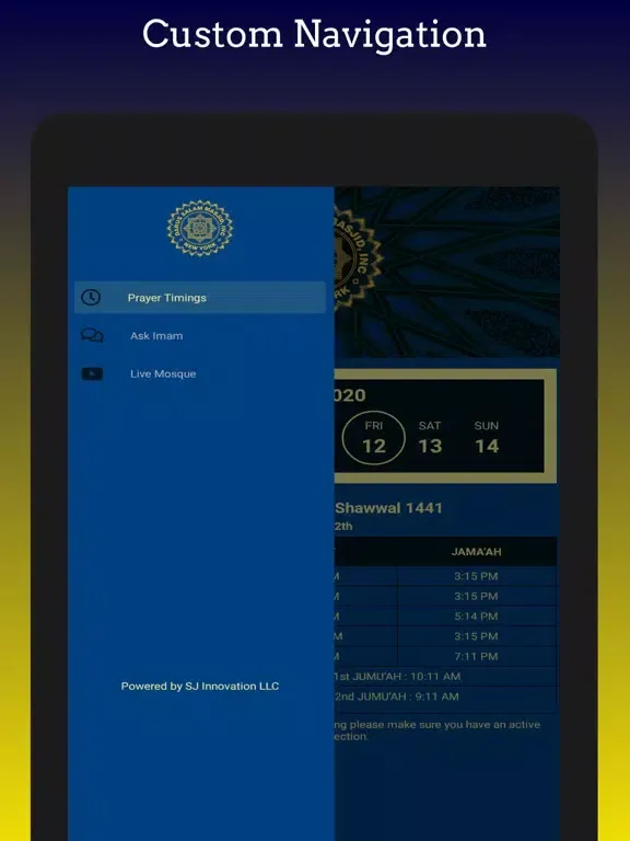 Tangkapan layar Darus Salam Masjid INC iPad 