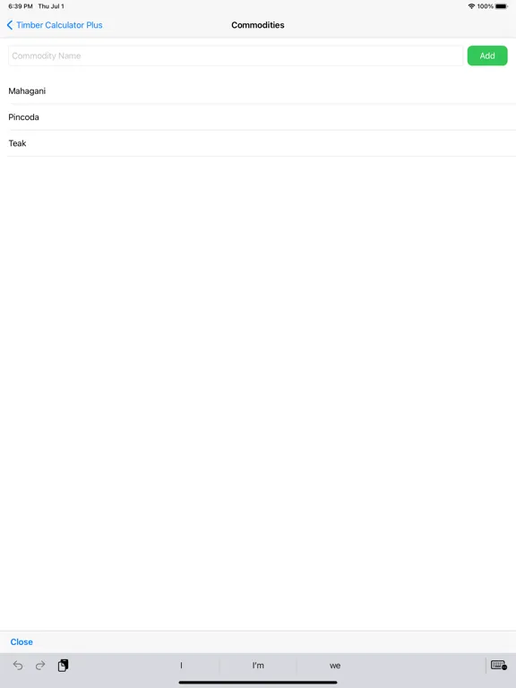 Timber Calculator Plus iPad  Screenshots