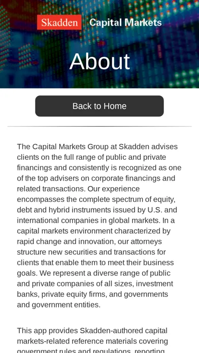 ภาพหน้าจอของ Skadden Capital Markets