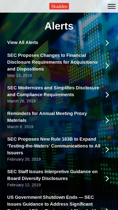 ภาพหน้าจอของ Skadden Capital Markets