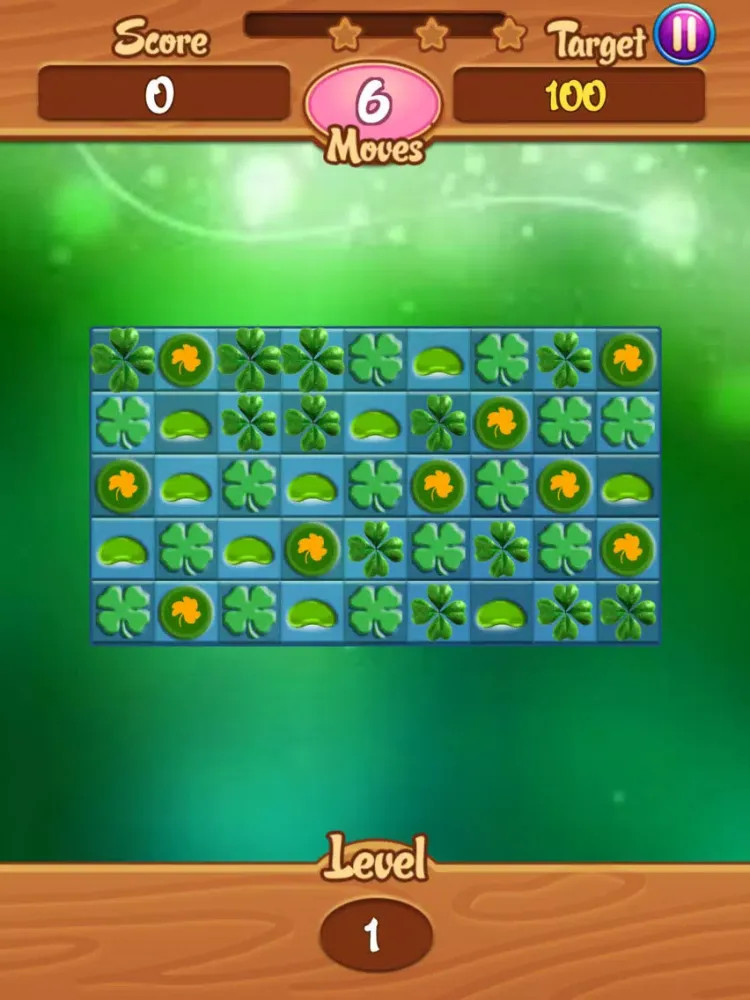 Capturas de pantalla de St Patrick's Match Three Game Free Leprechaun Leaf iPad 