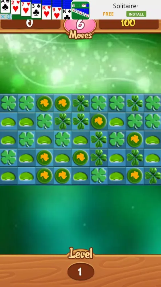 Capturas de pantalla de St Patrick's Match Three Game Free Leprechaun Leaf