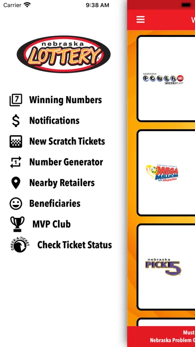 Nebraska Lottery Screenshots
