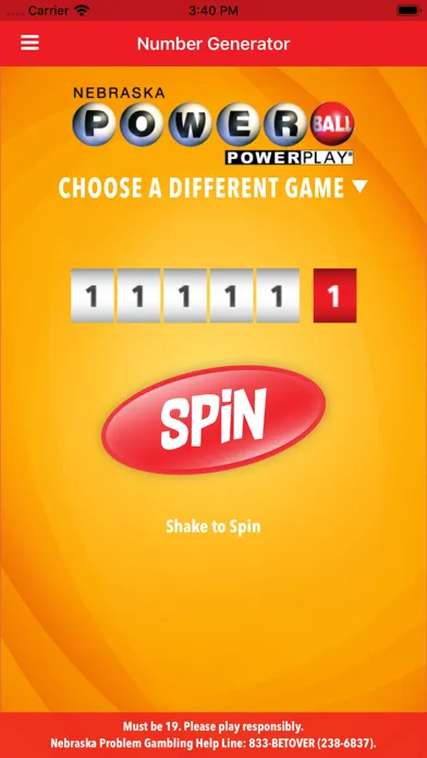 Nebraska Lottery Screenshots