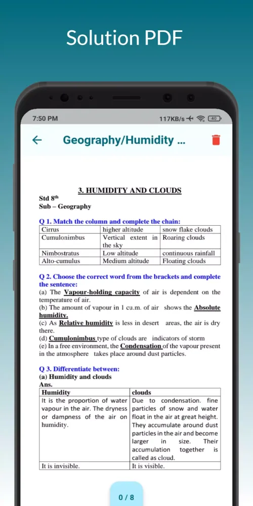 MH Board Textbook and Solution Screenshots