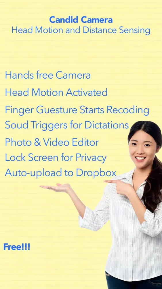 Proximity Hands-free Cam+ Free Head Motion Detection with Secure Lock.ed Photo-Video Private Album Screenshots