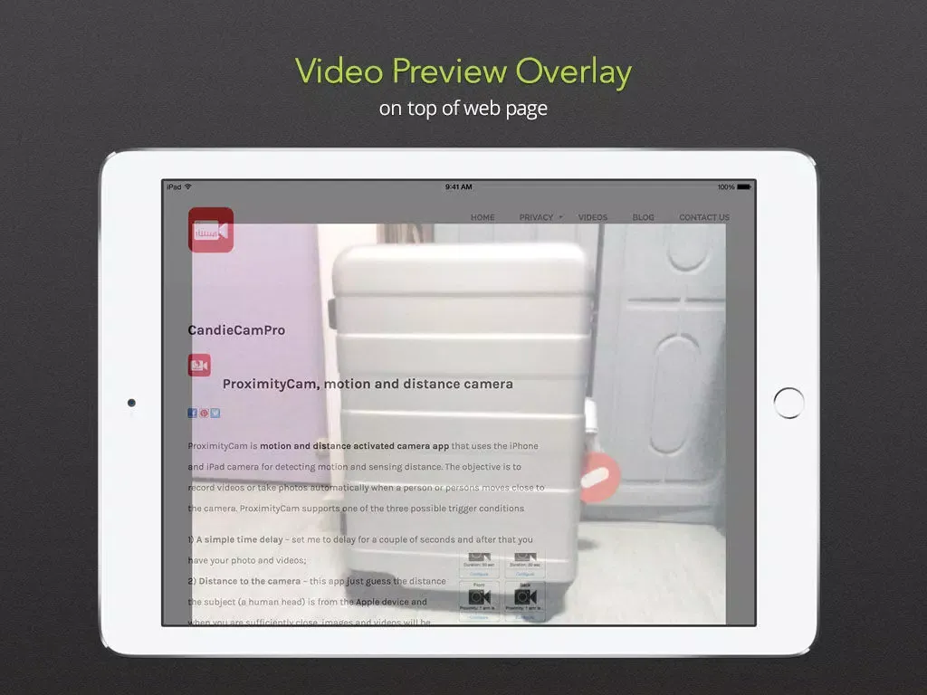 Motion CandidCam+ Lock.down to keep Secret Photo & Video safe using Secure Album Vault with self destruct protect.ion iPad  Screenshots